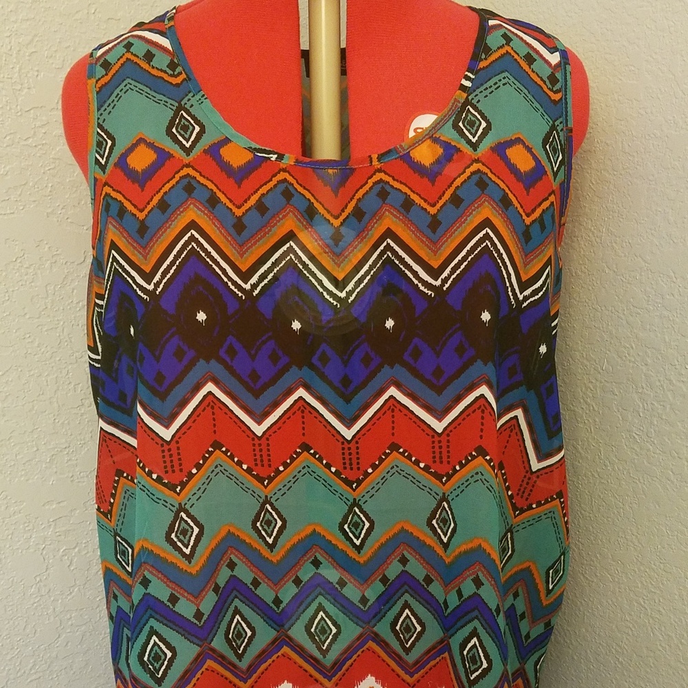Mileage High Low Split Back Tank - 2x